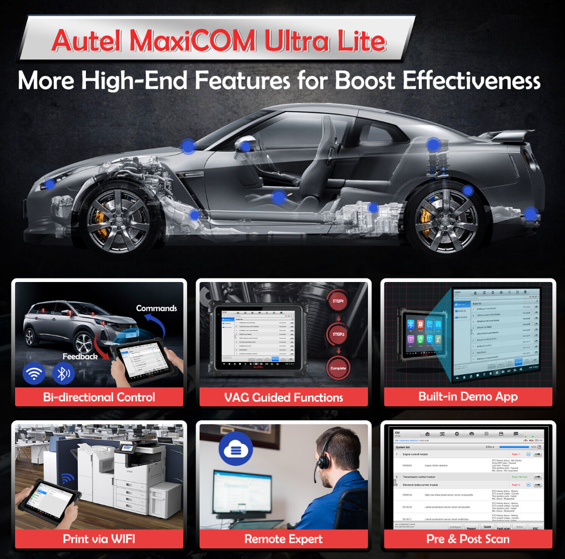 Autel MaxiCOM Ultra Lite Professional Diagnostic Scan Tool