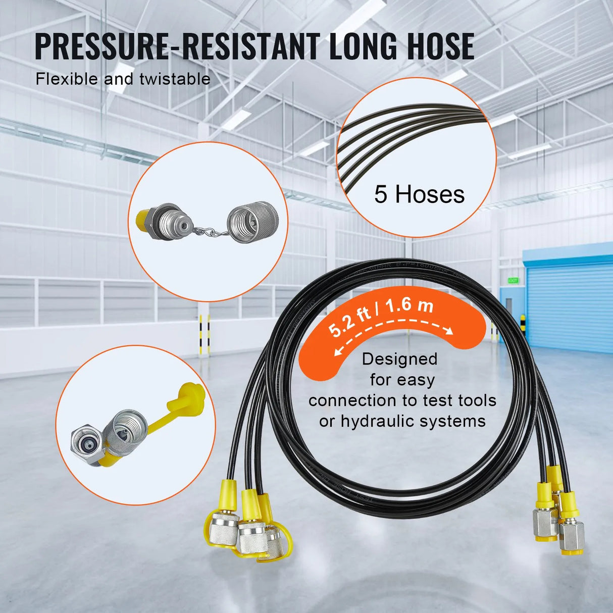 VEVOR Hydraulic Pressure Test Kit for Heavy Machinery