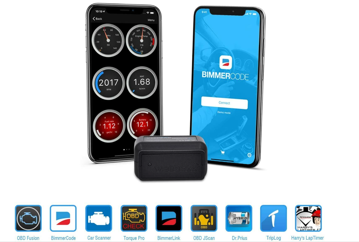 thumbnail image 2 of Veepeak BLE+ Bluetooth OBD2 Scanner – IOS & Android, Code Reader, ABS, SRS, TPMS 2 of 5