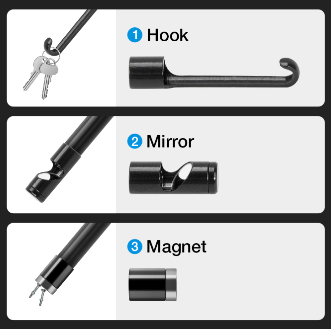 Launch VSP600 hook mirror and magnet attachments