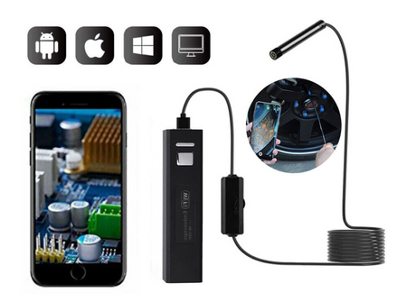 WiFi borescope camera wireless connection to smartphone