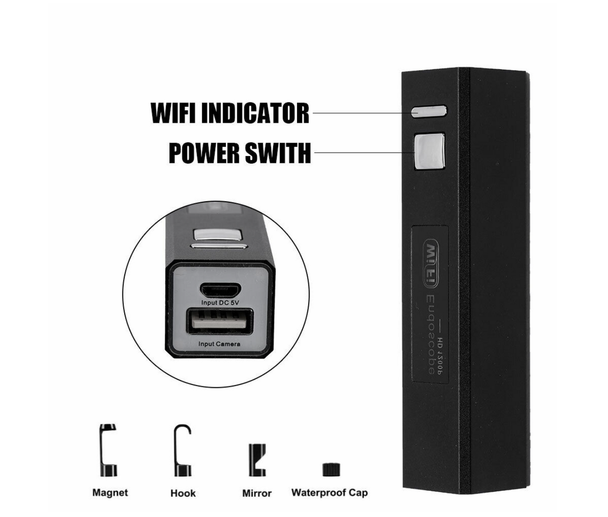 WiFi borescope compatible with iOS and Android devices