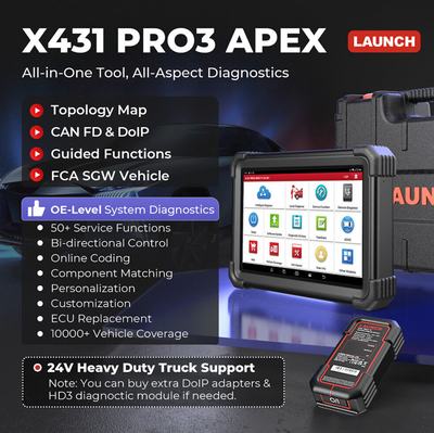 Launch X431 Pro3 Apex Professional Diagnostic Scan Tool