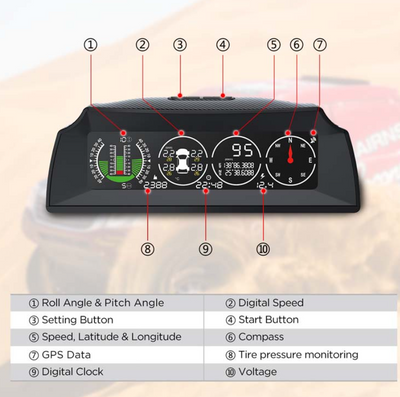 AUTOOL X91 GPS TPMS Heads Up Display for All Vehicles