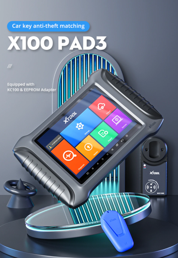 XTOOL X100 PAD3 Elite Odometer, IMMO Key Programmer OBDII Diagnostic Scan Tool