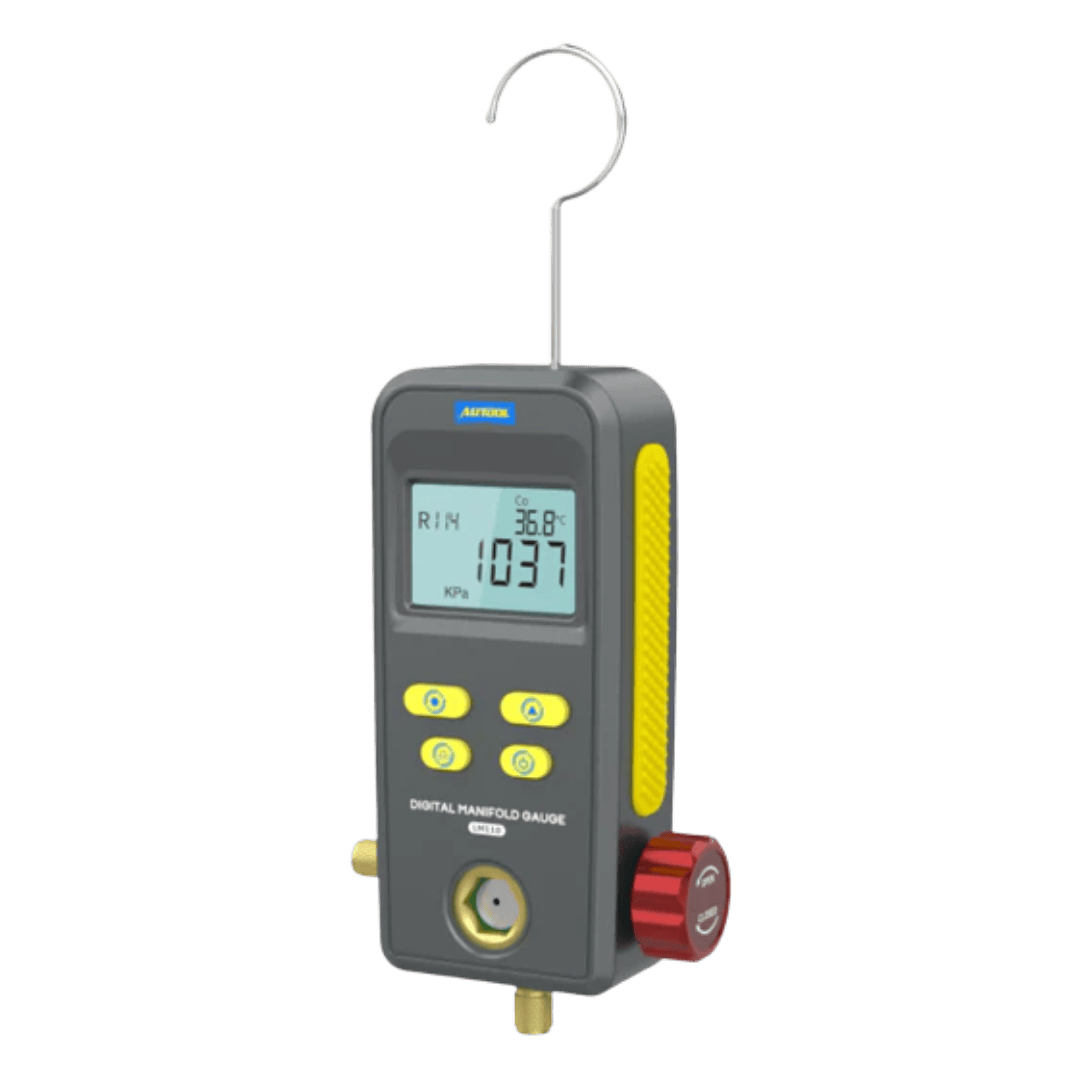 AUTOOL LM110 Digital Manifold Meter Air Conditioner Refrigerant Leak Tester HVAC Vacuum