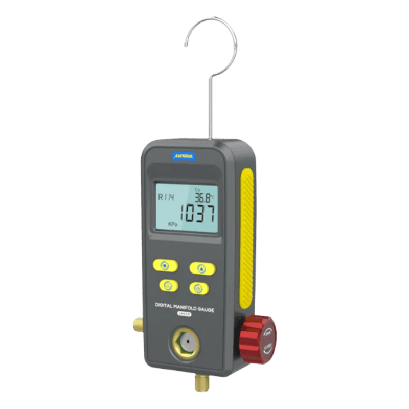 AUTOOL LM110 Digital Manifold Meter Air Conditioner Refrigerant Leak Tester HVAC Vacuum