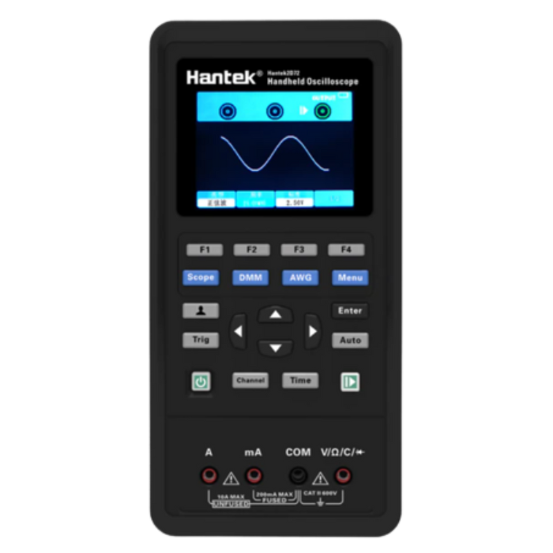 Hantek Digital Oscilloscope + Waveform Generator + Multimeter 2 Channels 70mhz LCD Display