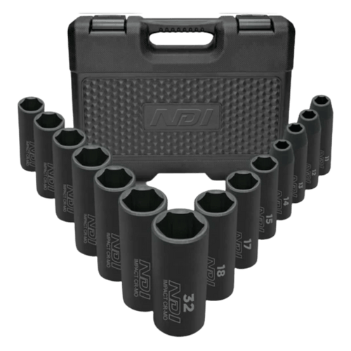 NDI  8-36mm Metric 1/2" Drive Deep Impact Socket Set 19PC