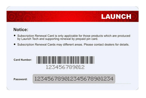 Launch X-431 HD3 Update Card 1 Year Subscription